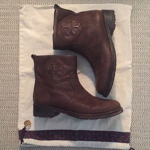 Tory Burch brown ankle boots
